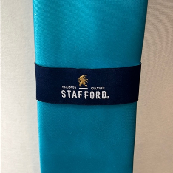 Stafford Turquoise Necktie New with Tag - Picture 2 of 3